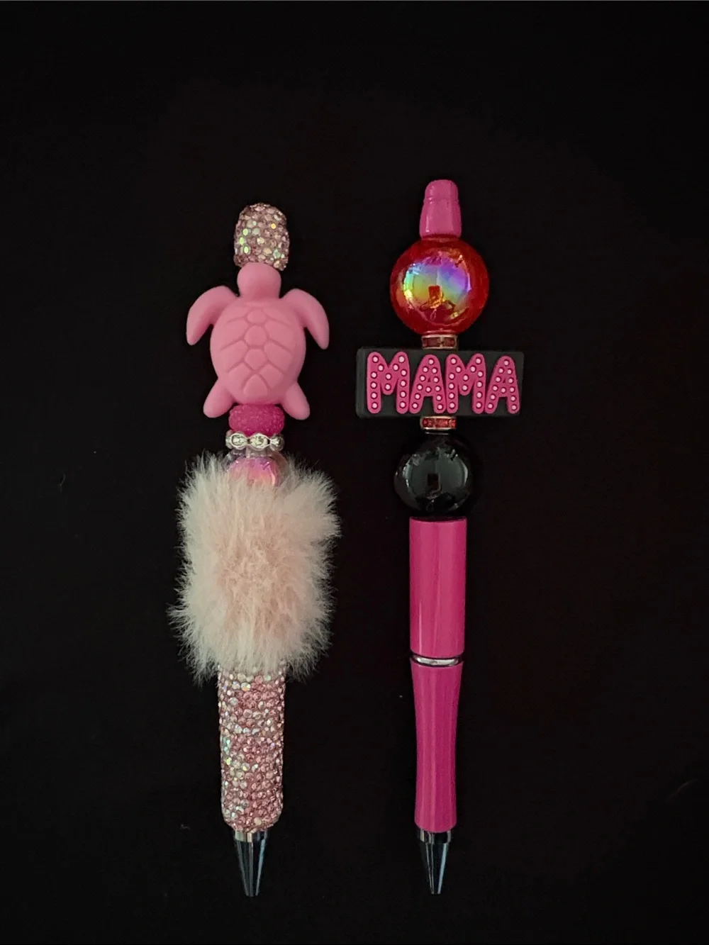 Decorative Refillable Beaded Pens - Set of 6